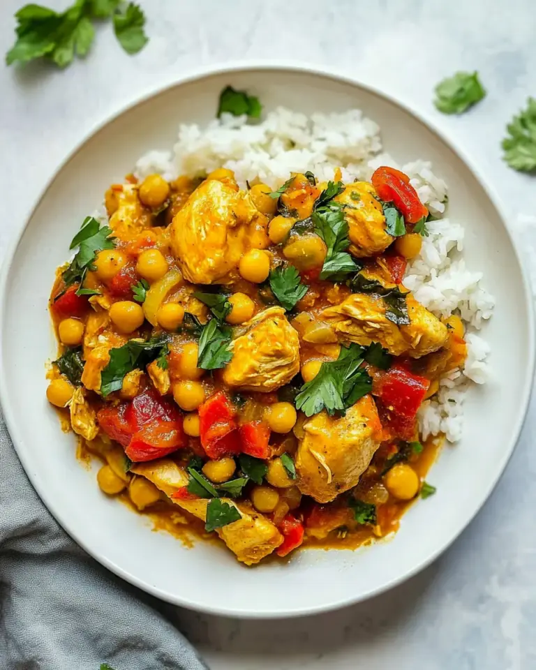 Slow Cooker Chicken and Chick Pea Tagine