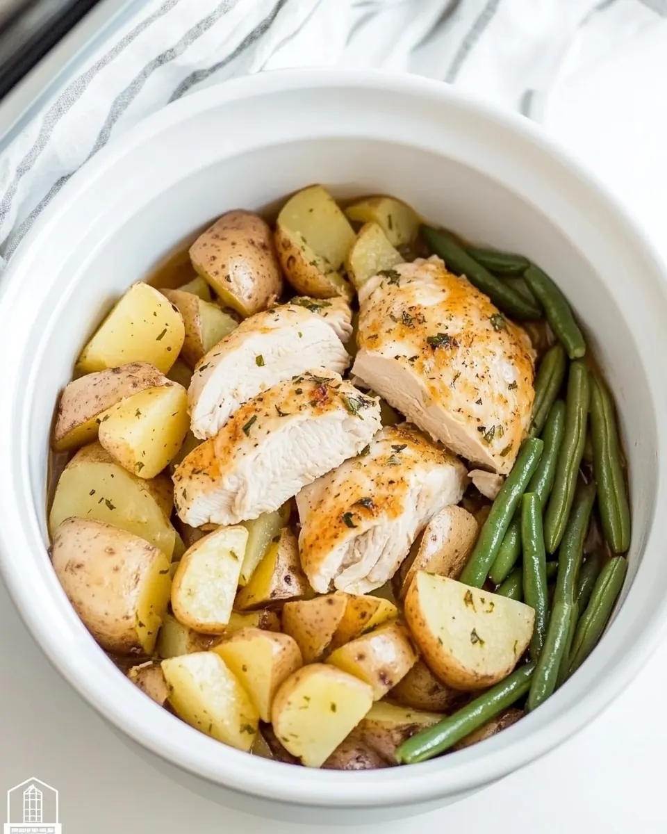 Slow Cooker Chicken and Potatoes with Green Beans