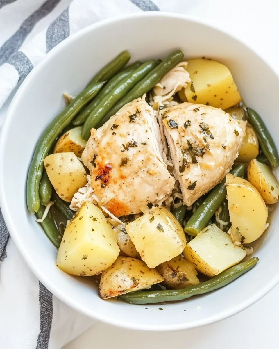 Slow Cooker Chicken and Potatoes with Green Beans
