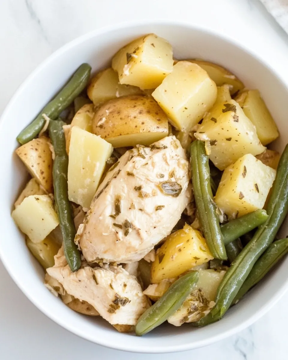 Slow Cooker Chicken and Potatoes with Green Beans