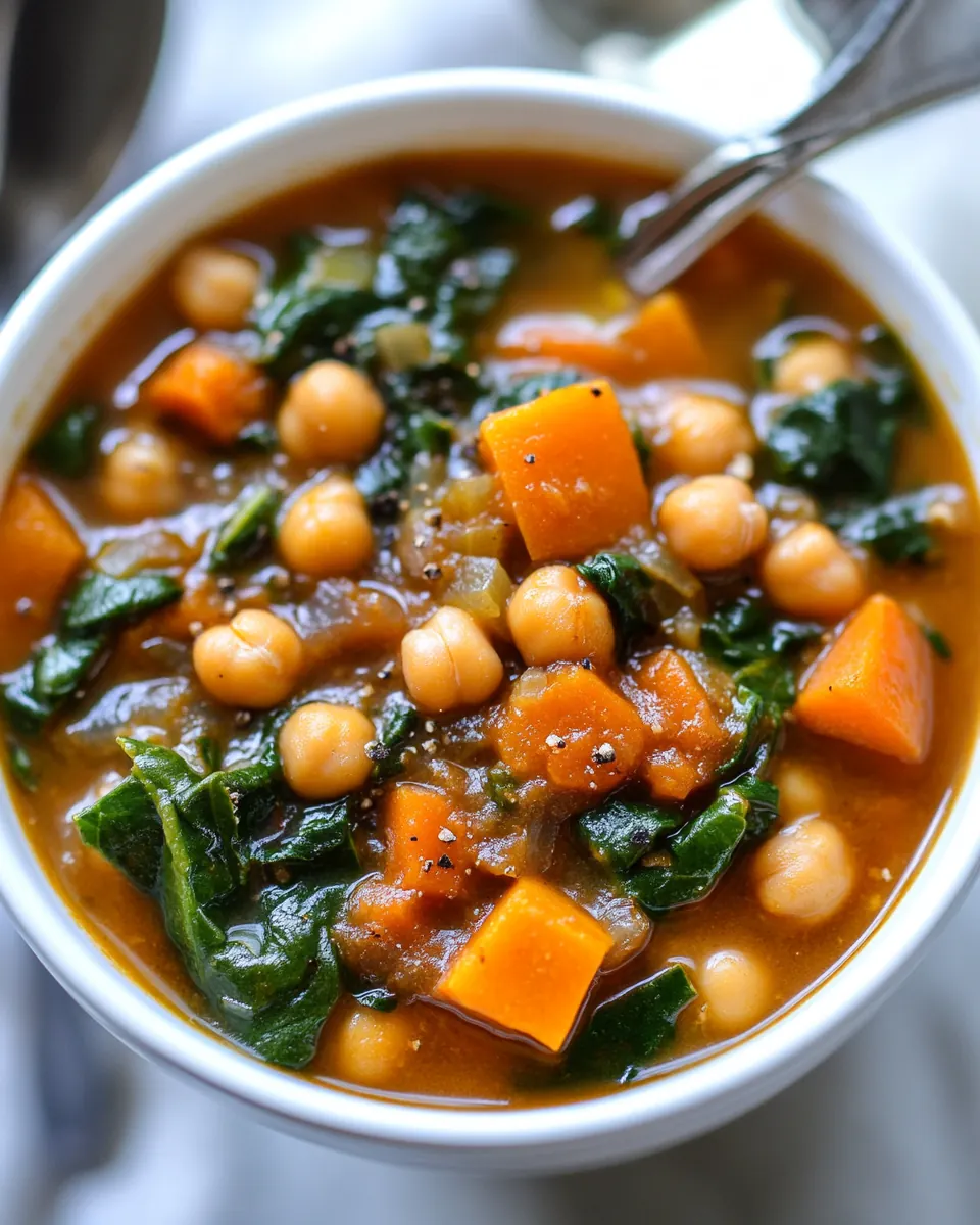Slow Cooker Chickpea Sweet Potato Stew