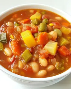 Slow Cooker Chunky Bean Vegetable Soup