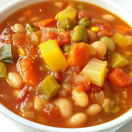 Slow Cooker Chunky Bean Vegetable Soup