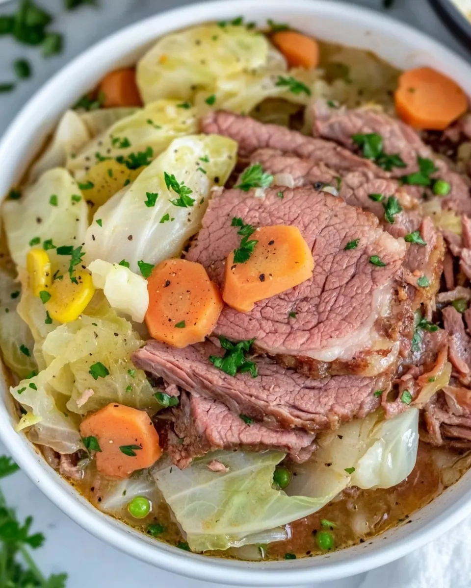 Slow Cooker Corned Beef and Cabbage