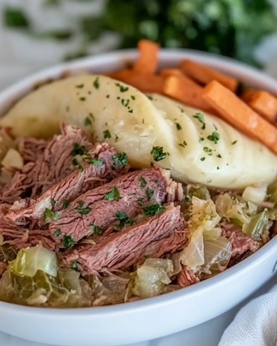 Slow Cooker Corned Beef and Cabbage