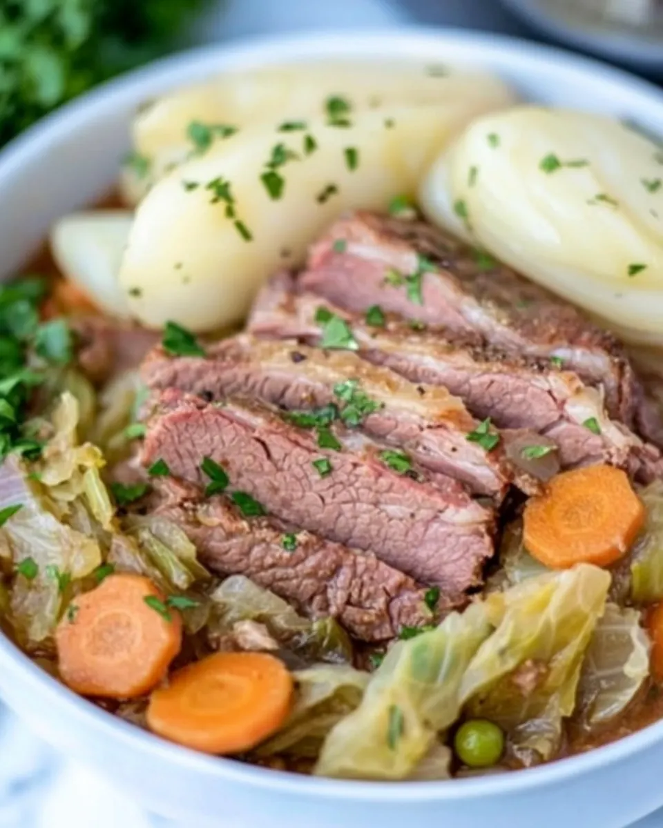 Slow Cooker Corned Beef and Cabbage