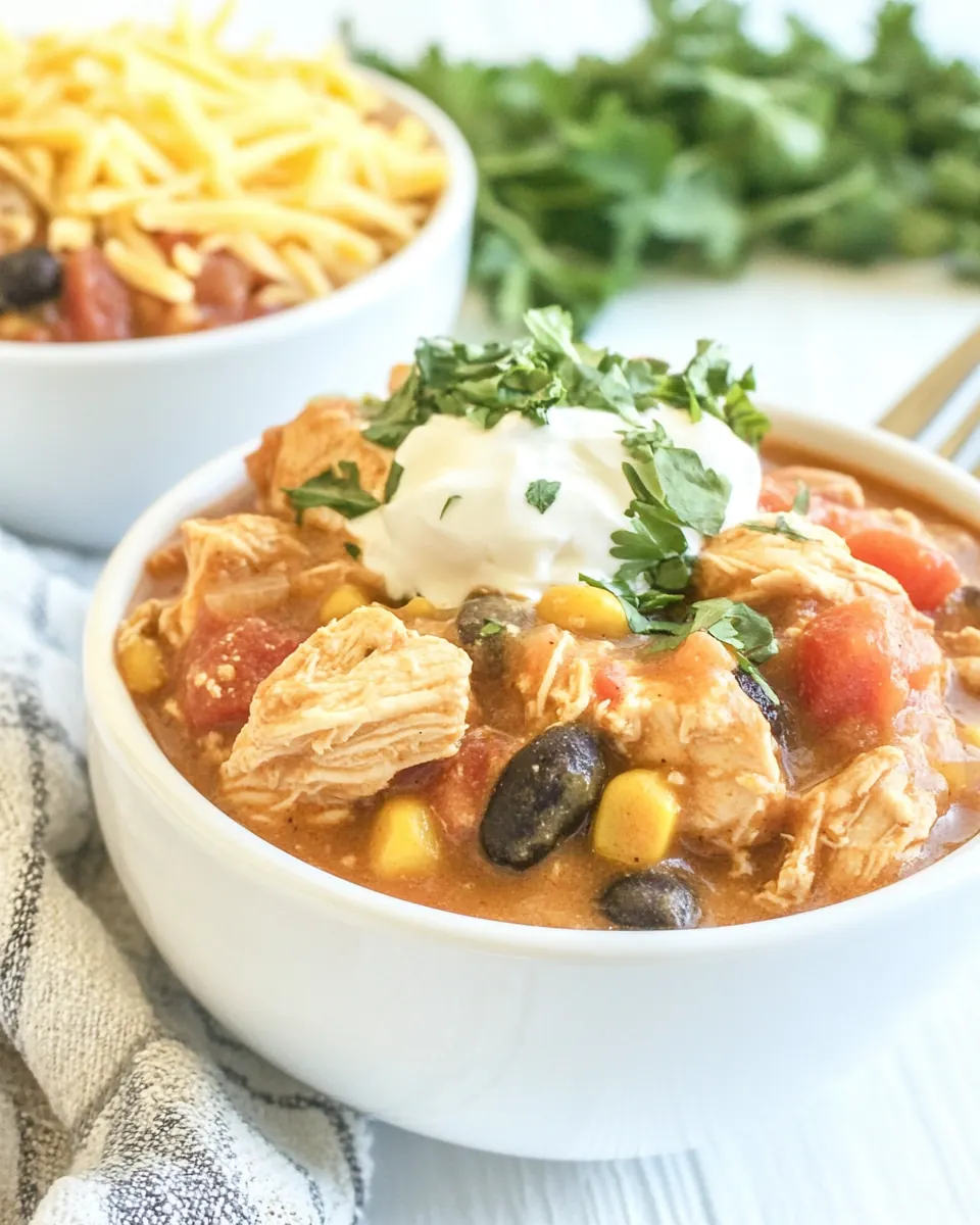 Slow Cooker Cream Cheese Chicken Chili