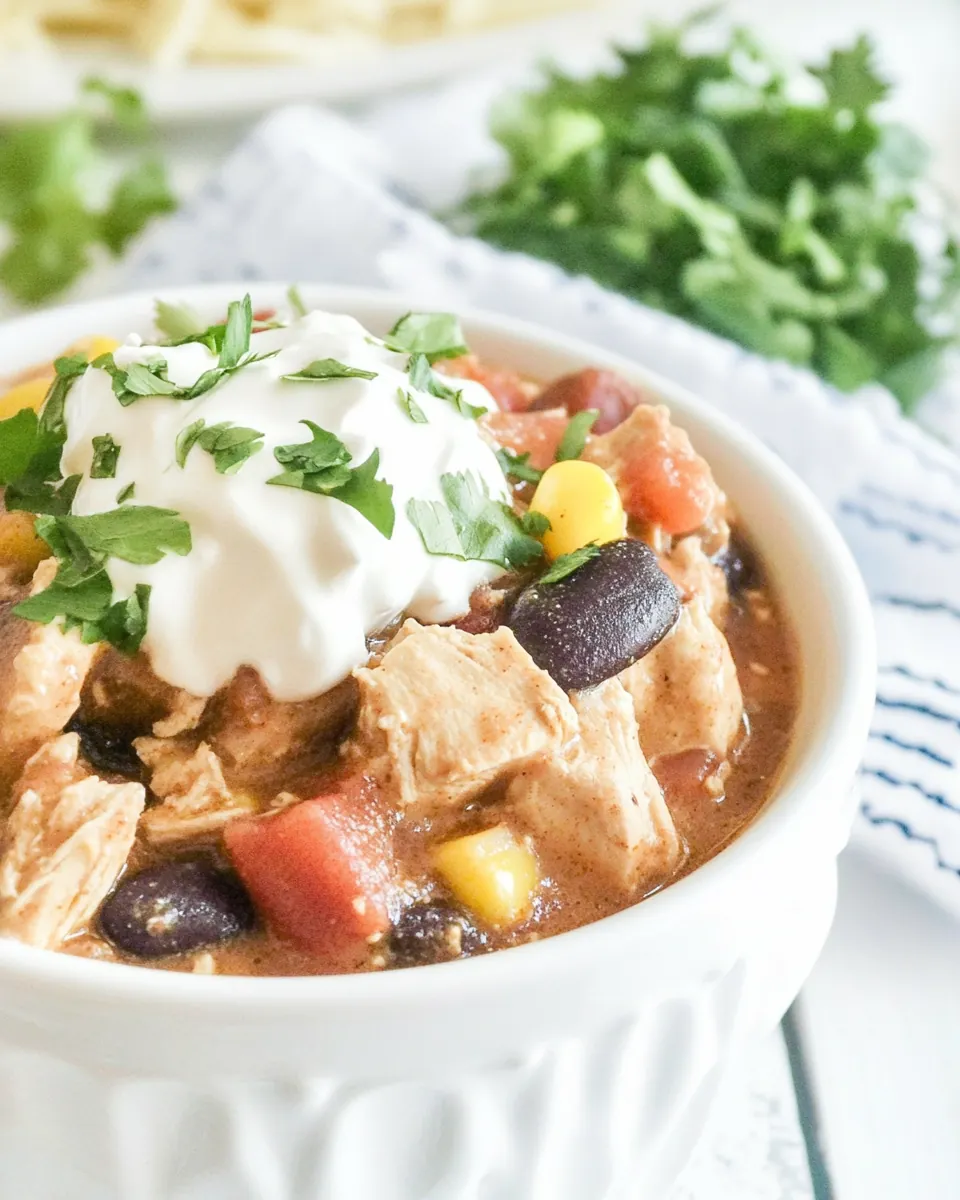Slow Cooker Cream Cheese Chicken Chili