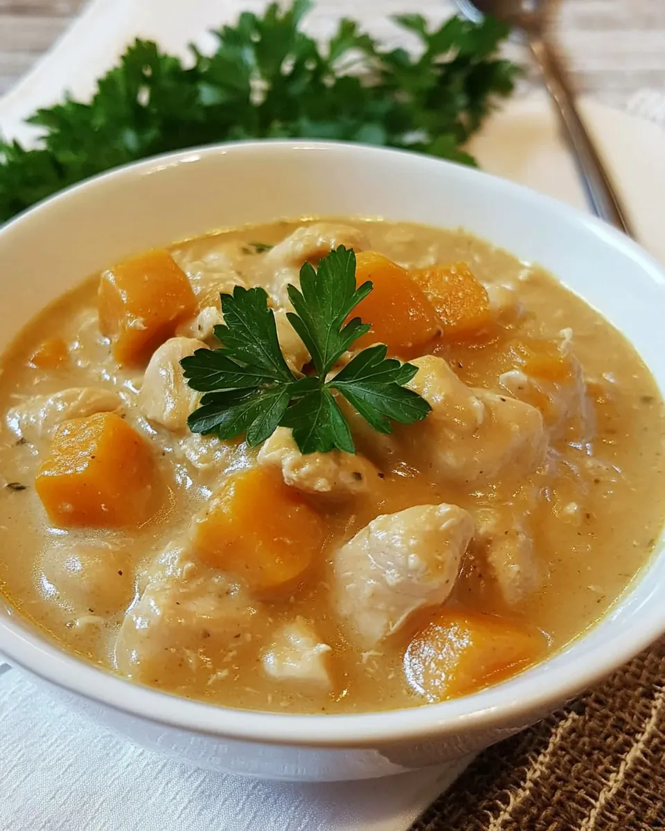 Slow Cooker Cream of Chicken Stew