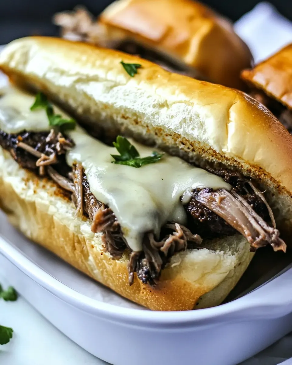Slow Cooker French Dip Sandwiches