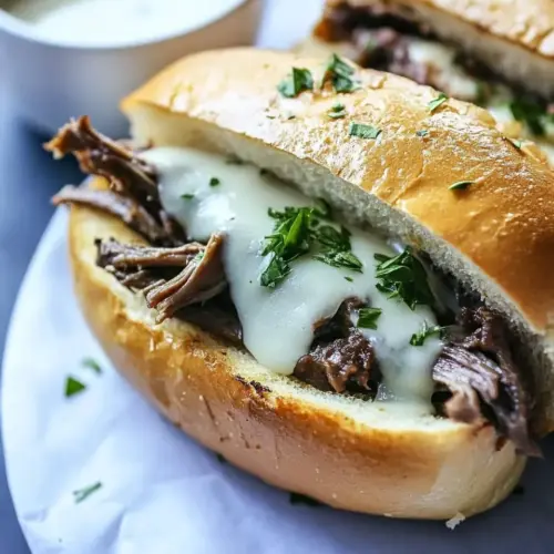 Slow Cooker French Dip Sandwiches