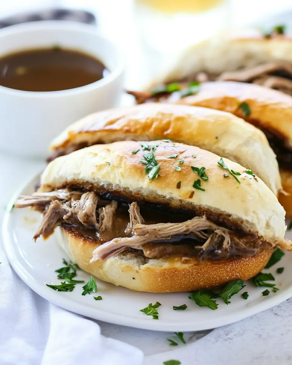 Slow Cooker French Dip Sandwiches