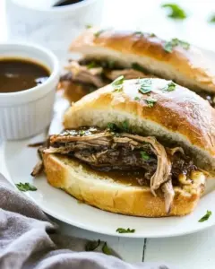 Slow Cooker French Dip Sandwiches