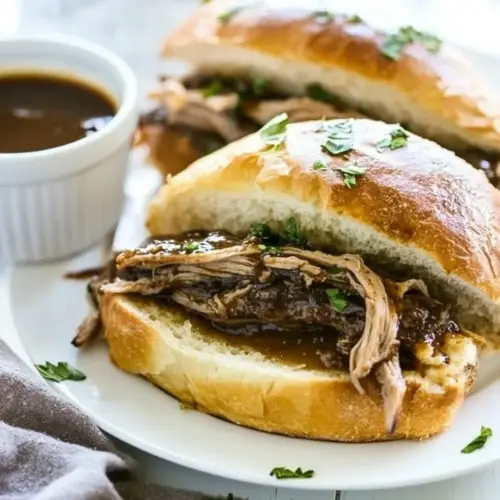 Slow Cooker French Dip Sandwiches