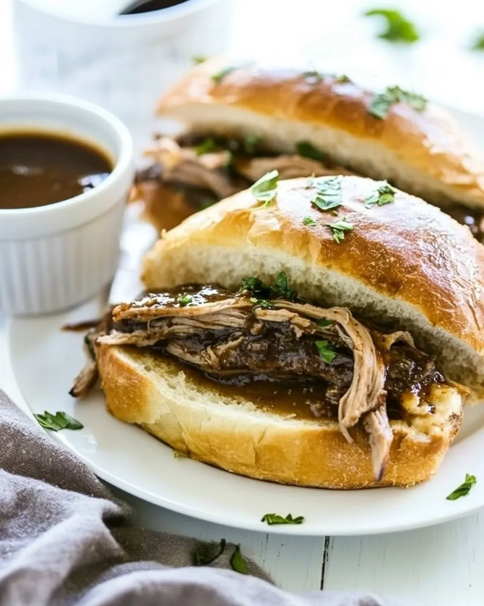 Slow Cooker French Dip Sandwiches