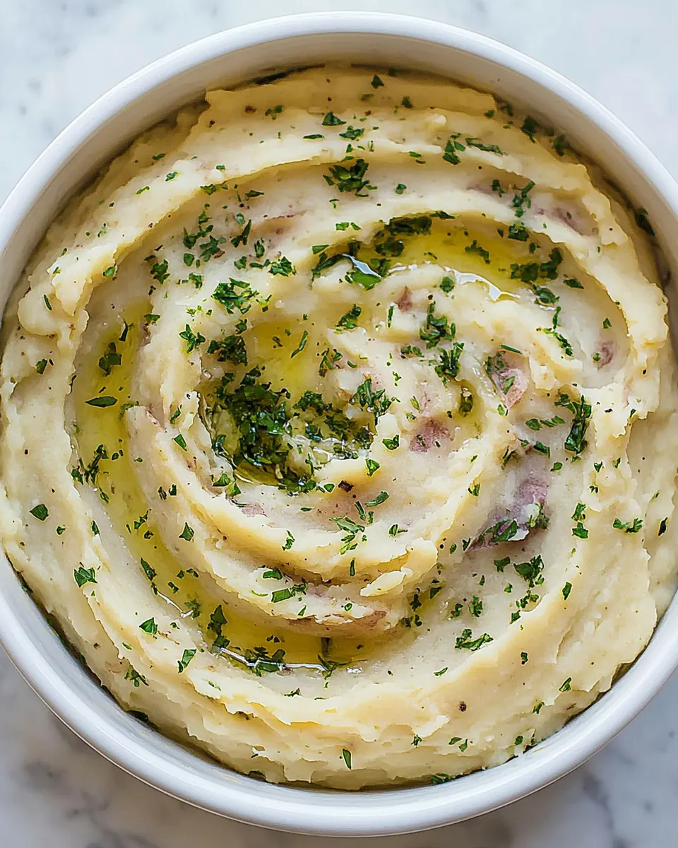 Slow Cooker Garlic Mashed Potatoes