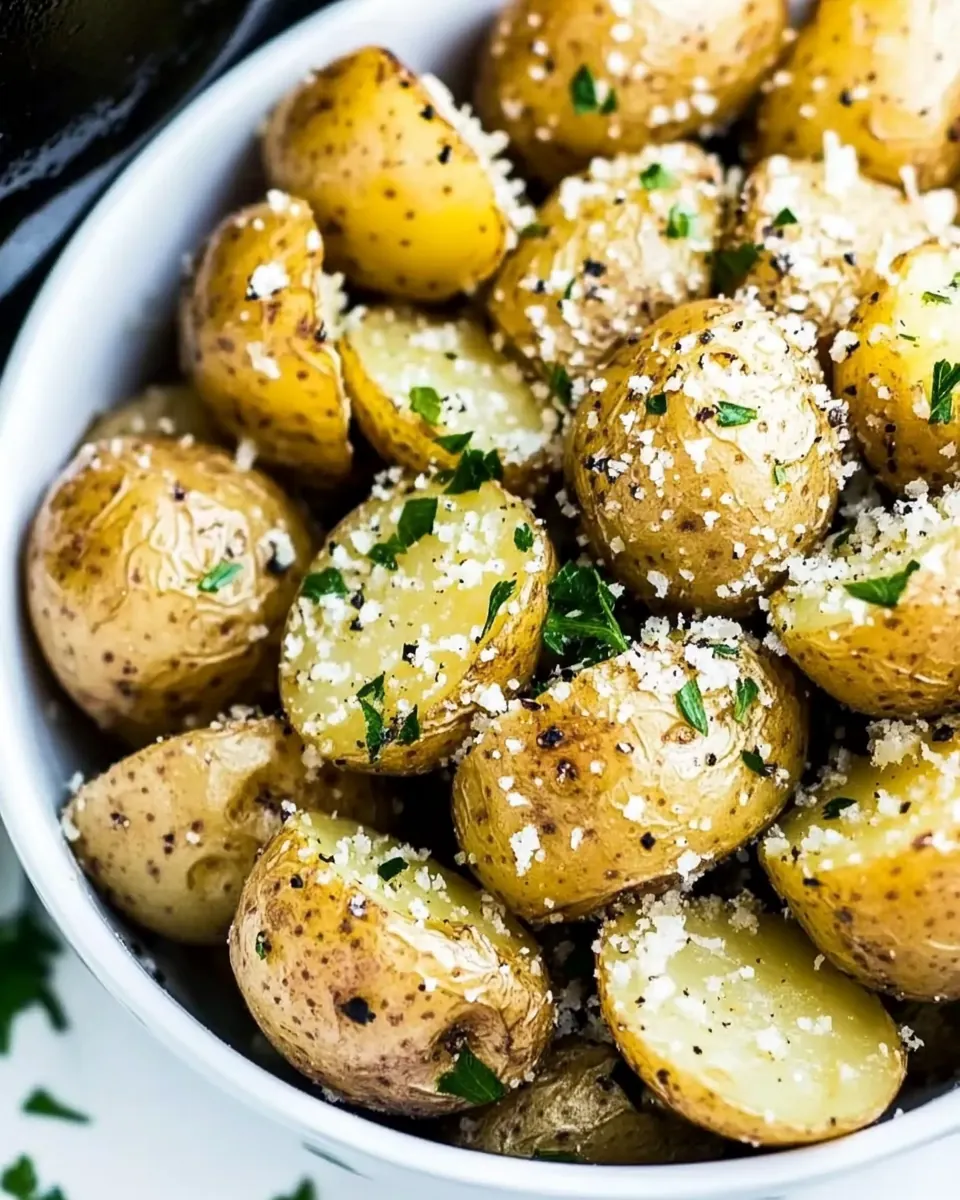Slow Cooker Garlic Parmesan Potatoes