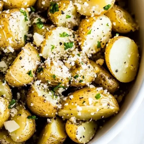 Slow Cooker Garlic Parmesan Potatoes