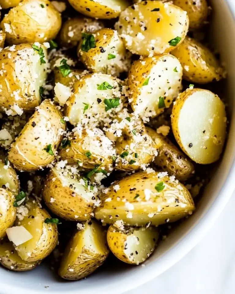 Slow Cooker Garlic Parmesan Potatoes