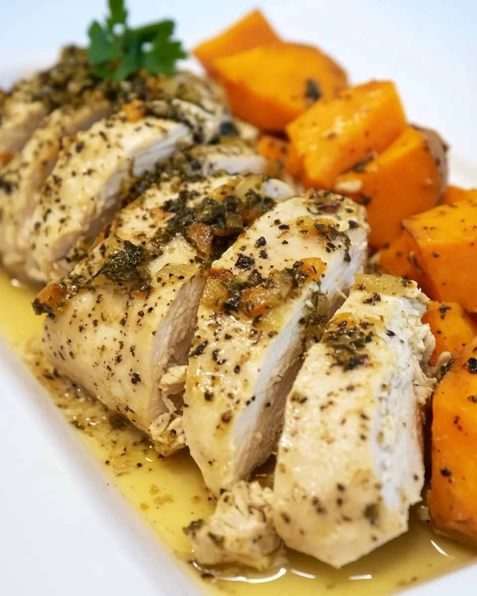 Slow Cooker Italian Chicken and Sweet Potatoes