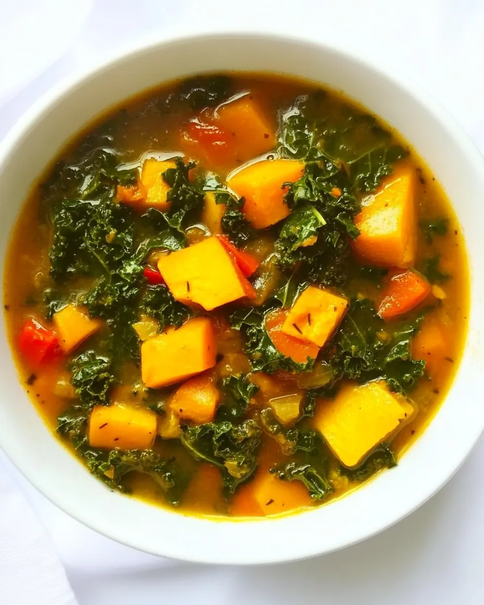 Slow Cooker Kale and Sweet Potato Soup