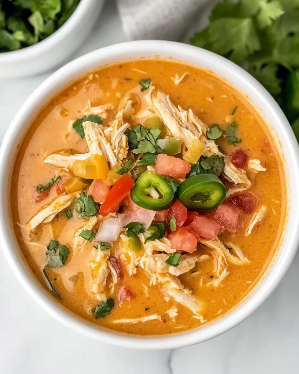 Slow Cooker King Ranch Chicken Soup