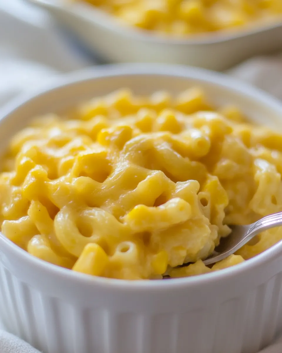 Slow Cooker Macaroni and Corn Casserole