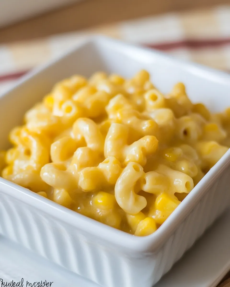 Slow Cooker Macaroni and Corn Casserole