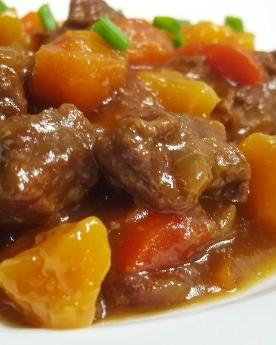Slow Cooker Mandarin Beef