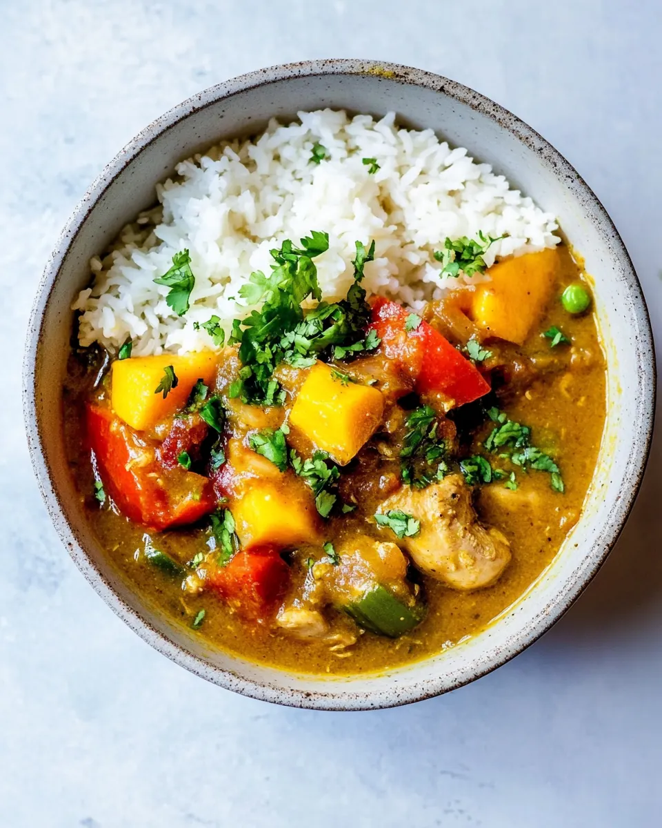 Slow Cooker Mango Chicken Curry