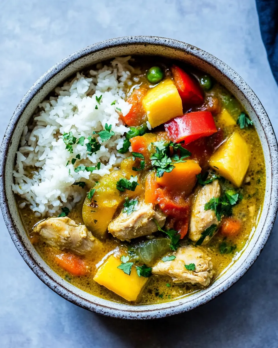 Slow Cooker Mango Chicken Curry