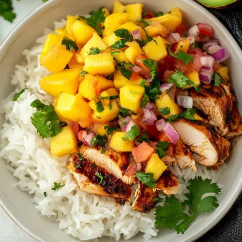 Slow Cooker Mango Salsa Chicken