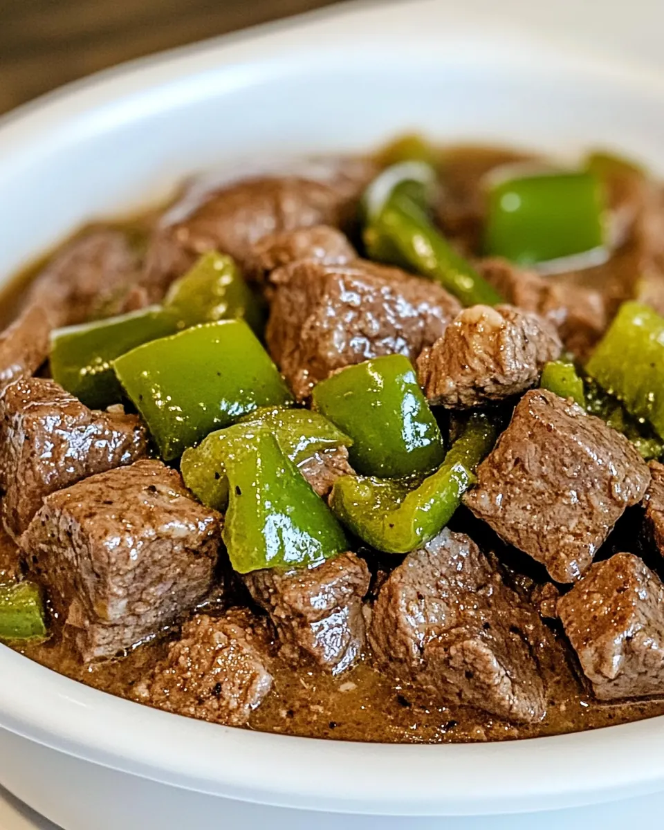 Slow Cooker Pepper Steak