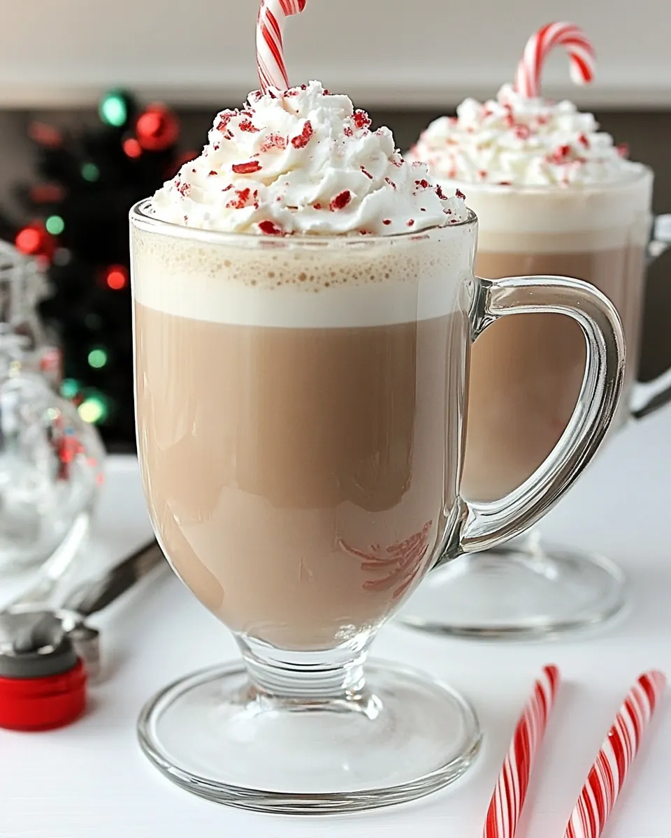 Slow Cooker Peppermint Vanilla Lattes