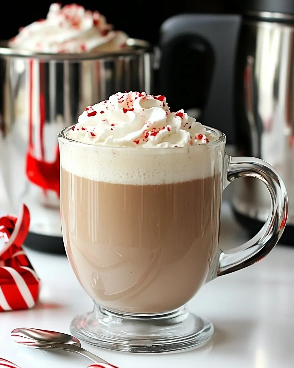 Slow Cooker Peppermint Vanilla Lattes