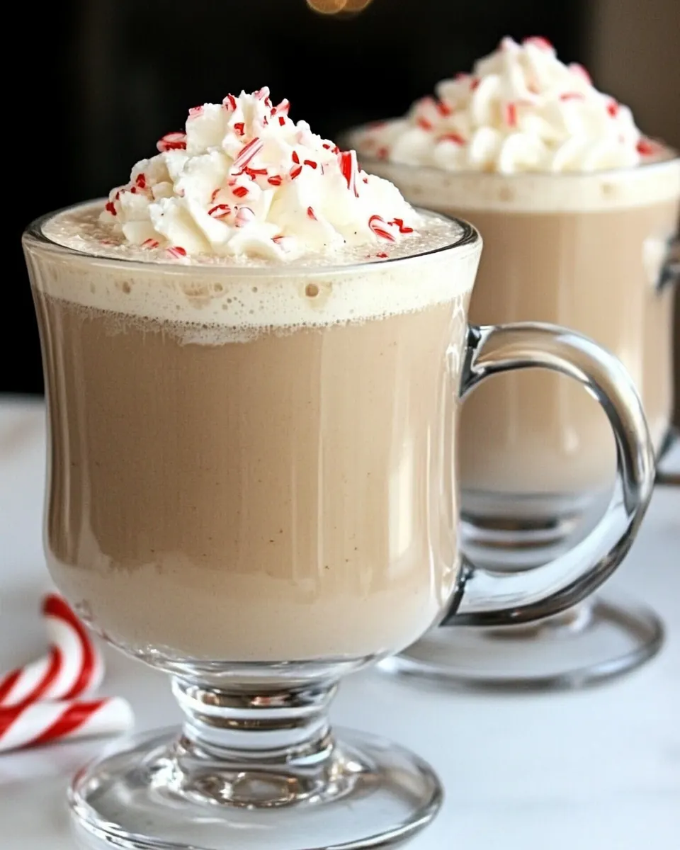 Slow Cooker Peppermint Vanilla Lattes