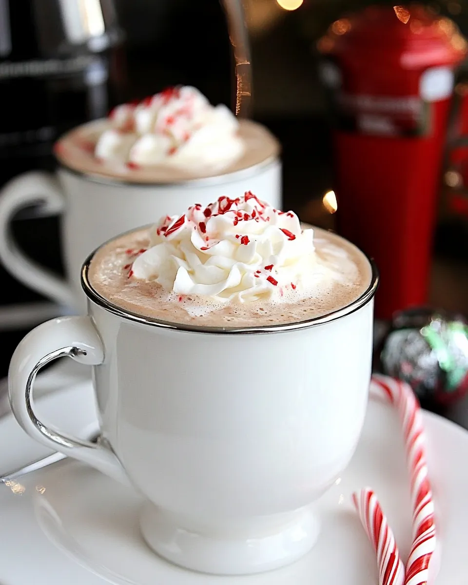 Slow Cooker Peppermint Vanilla Lattes