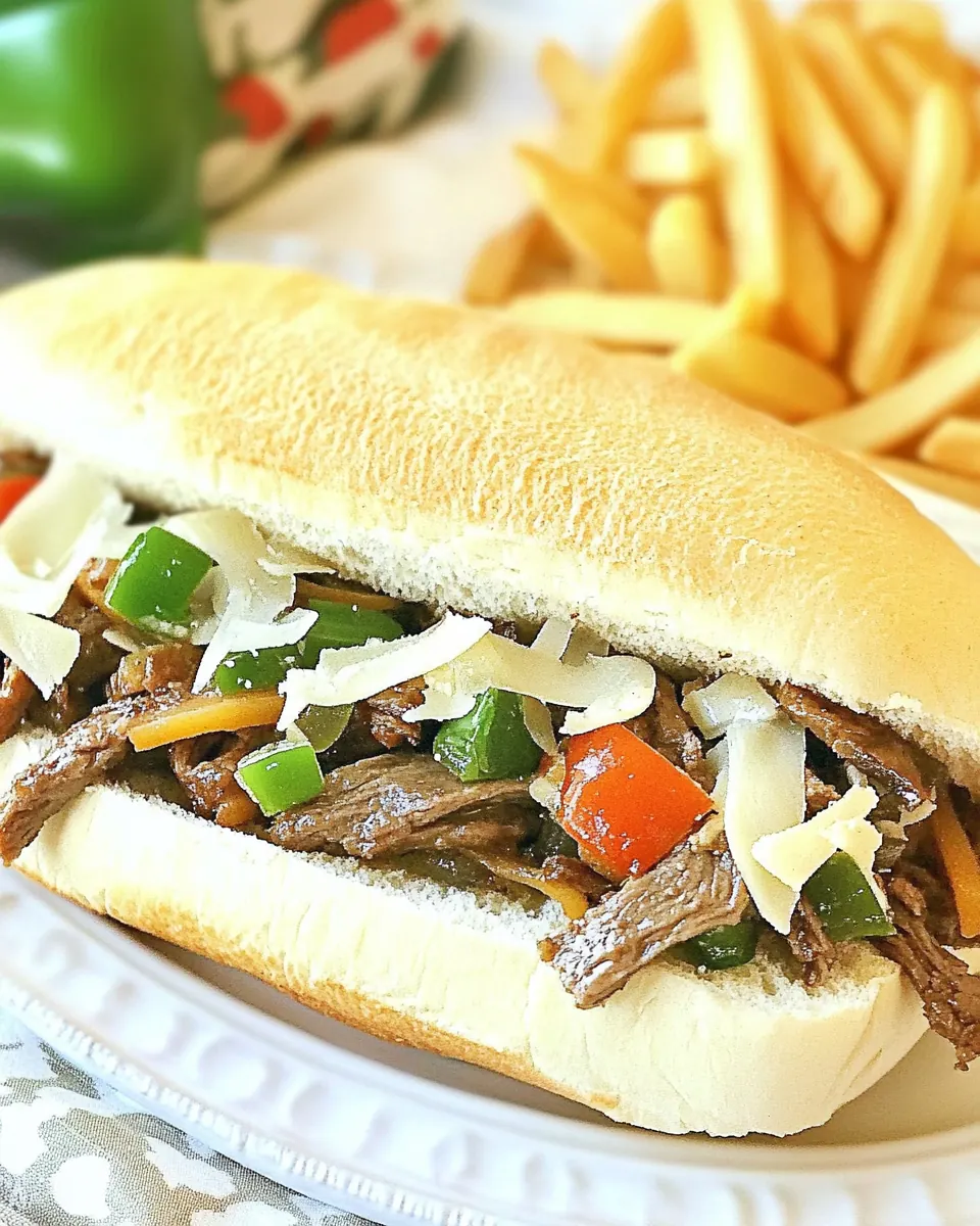 Slow Cooker Philly Cheesesteaks