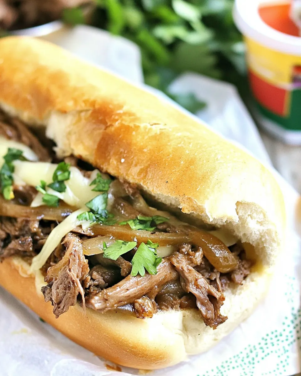 Slow Cooker Philly Cheesesteaks