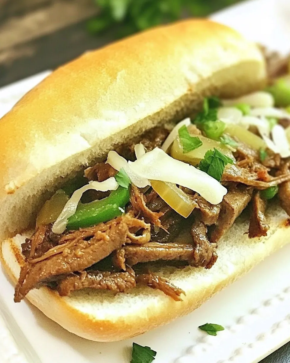 Slow Cooker Philly Cheesesteaks