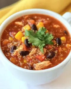 Slow Cooker Quinoa Chicken Chili