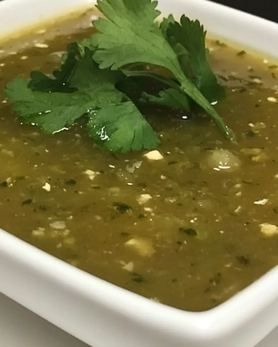 Slow Cooker Salsa Verde Soup