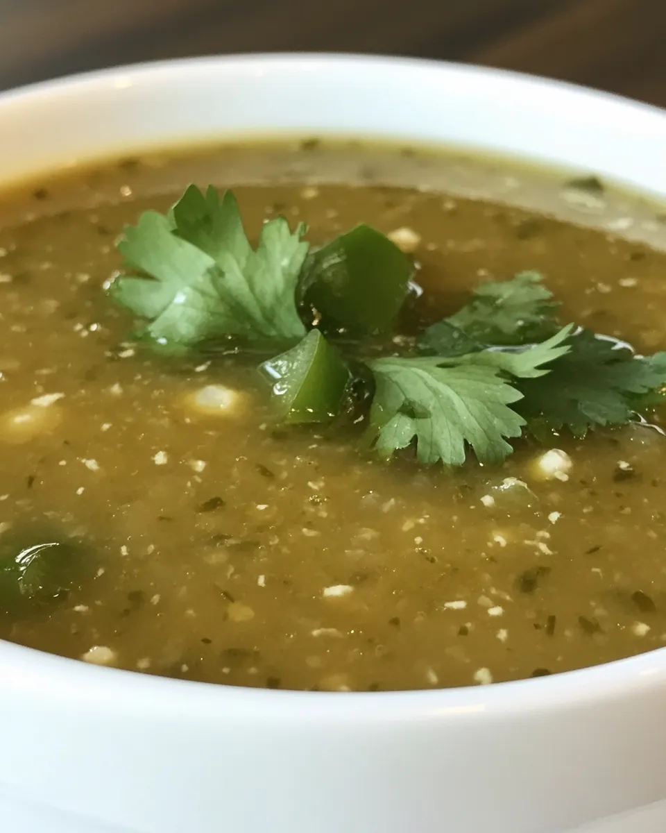 Slow Cooker Salsa Verde Soup