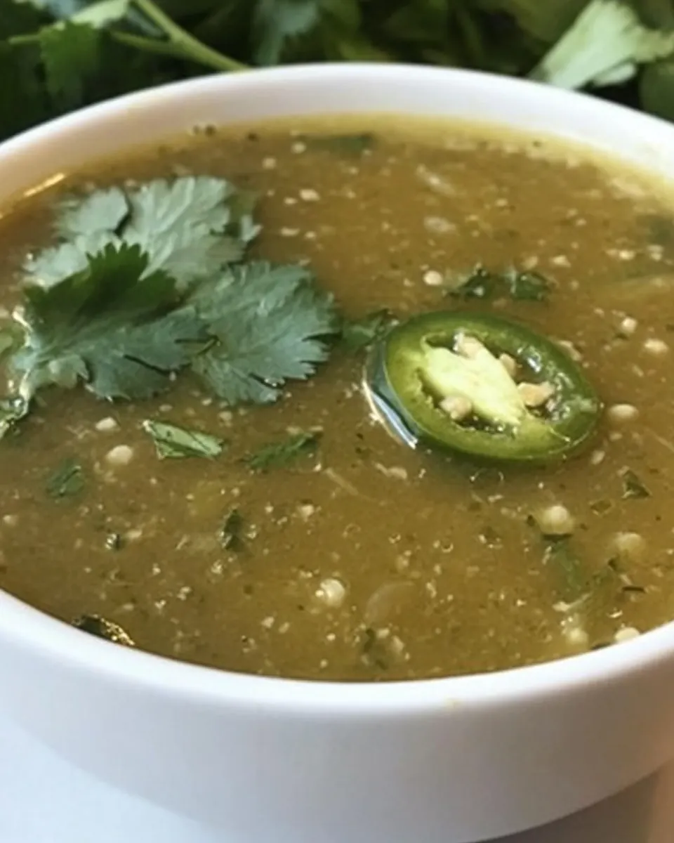 Slow Cooker Salsa Verde Soup