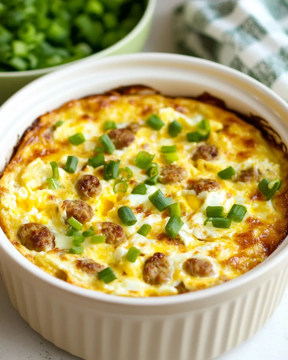 Slow Cooker Sausage Egg Casserole