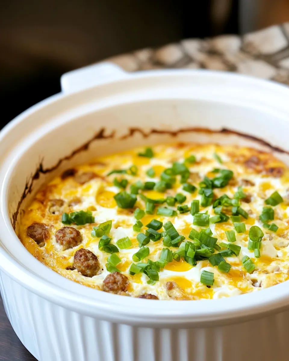 Slow Cooker Sausage Egg Casserole