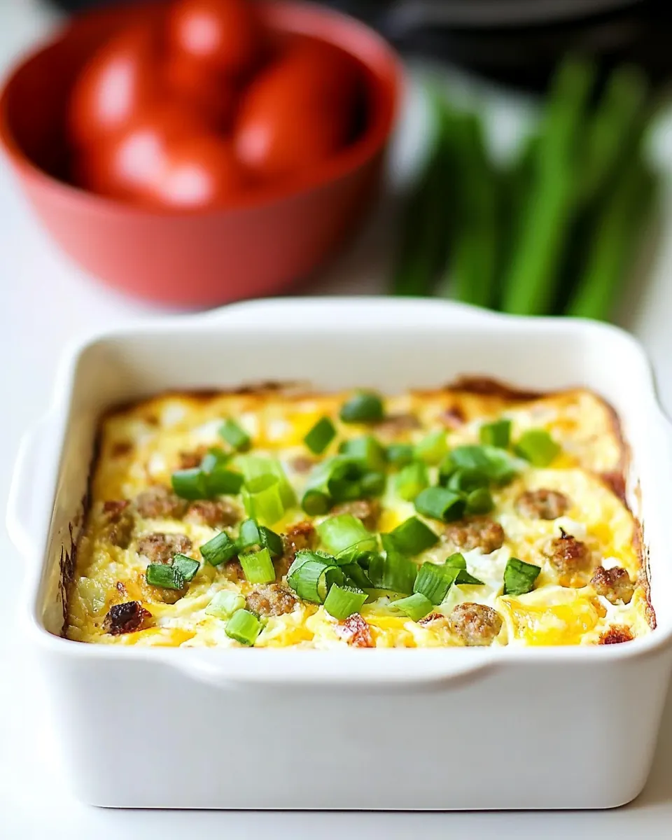 Slow Cooker Sausage Egg Casserole