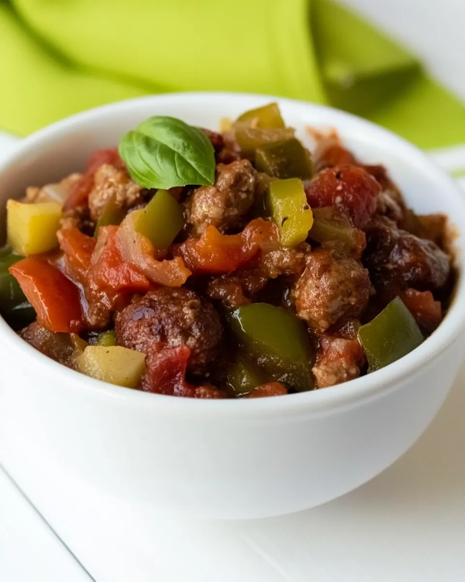Slow Cooker Sausage and Peppers