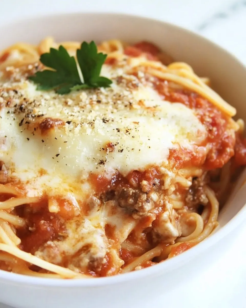Slow Cooker Spaghetti Casserole