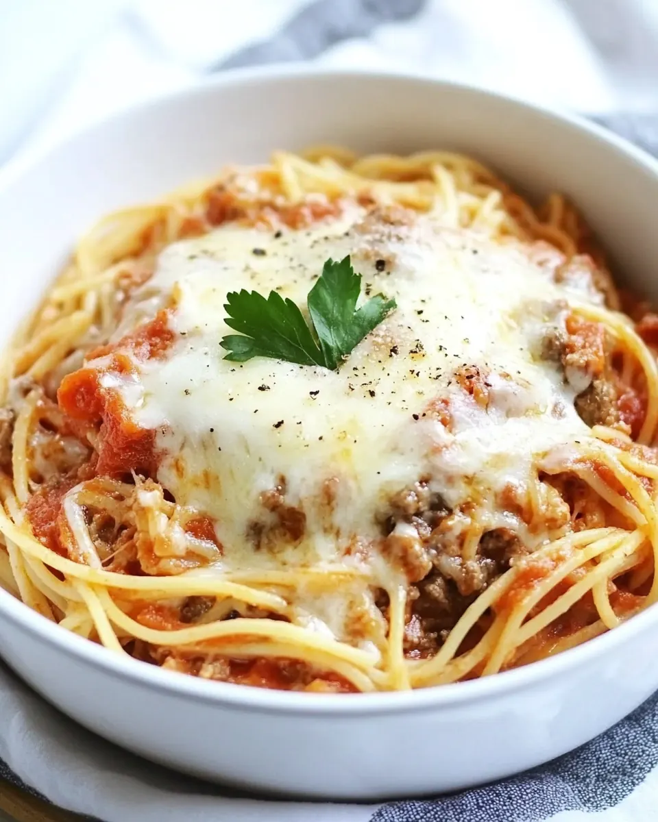 Slow Cooker Spaghetti Casserole